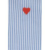 Sissy-Boy - Gestreepte Blouse - Blauw - Met Hartjesborduursel