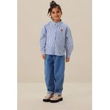 Sissy-Boy - Gestreepte Blouse - Blauw - Met Hartjesborduursel
