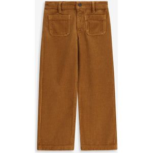 Bruine Ribcord Straight Leg Broek