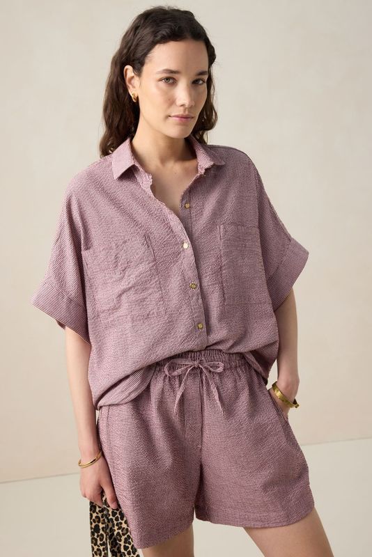 Sissy-Boy - Korte Broek - Donkerrood - Gestreept