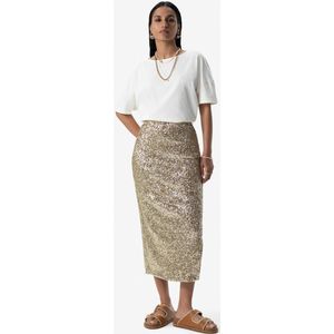 Gouden Maxi Rok Met Pailletten