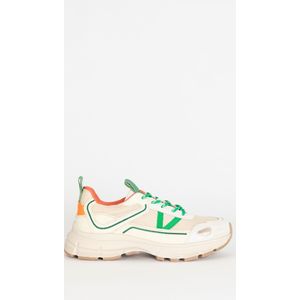 Witte Sneakers Met Groene Details