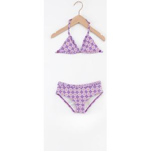 Shiwi Paarse Bikini Set Met Print