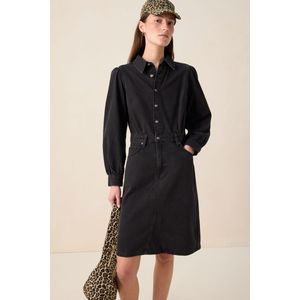 LEE Donkergrijze midi denim jurk