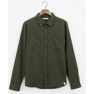 Donkergroen Flanellen Overshirt