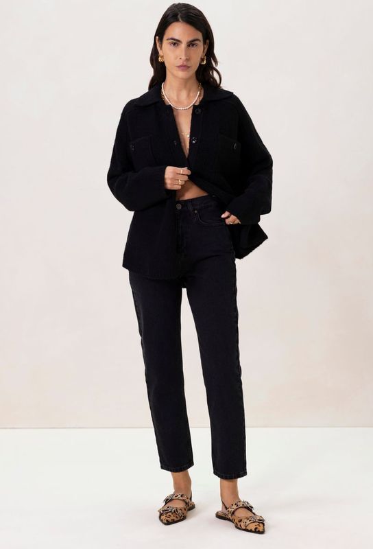 Zwarte high waist slim fit jeans