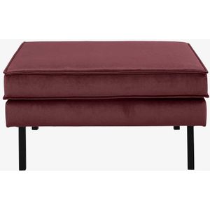 Amsterdam Velvet Hocker Wine Red