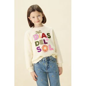 Witte sweater met artwork