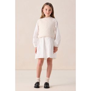 Witte spencer met geschulpte randen