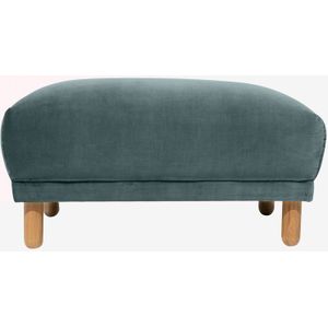 Lifa-Living Voetenbankje - Velvet poef - Crème - 35 x 53 x 38 cm