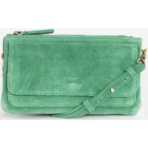 Groene Suède Crossbody Tas