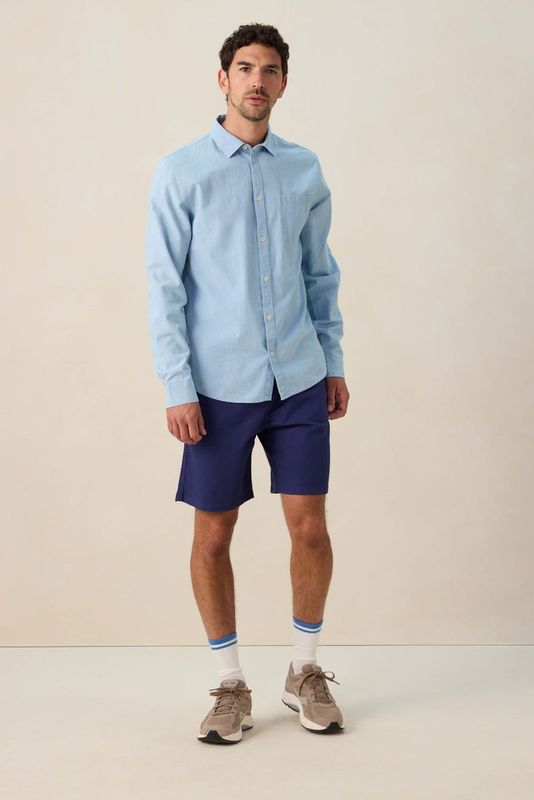 Sissy-Boy - Chambray Overhemd - Lichtblauw - Lange Mouwen - Regular Fit