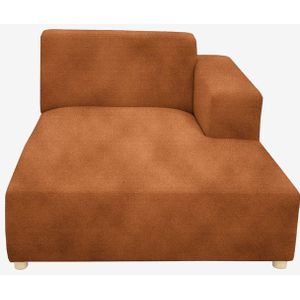 Earl Velvet Chaise Longue Rechts Roest