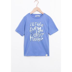 Blauw Oversized T-shirt Met Print
