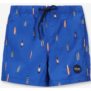 Shiwi blauwe zwembroek met surfbord print