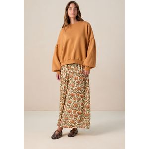 Witte maxi rok met print