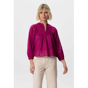 Paarse A-lijn Blouse Met Padded Details