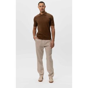 Beige Katoenen Linnen Chino