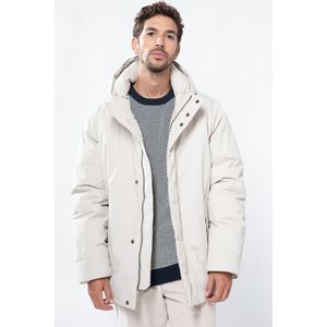 Beige korte parka