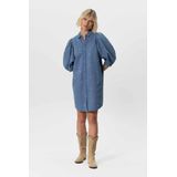 Sissy-Boy - Denim Jurk - Korte - Met Pofmouwen en Madeliefjes Embroidery