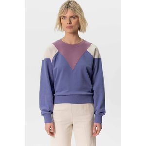 Blauwe Colourblock Sweater