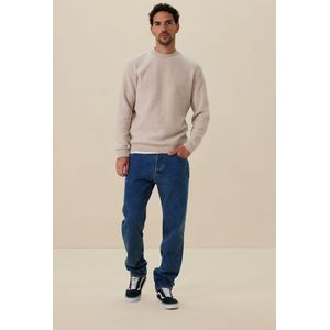 Plato blauwe mid-rise straight fit jeans