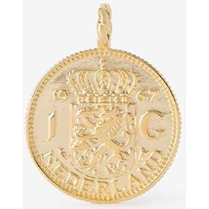 Anna+Nina - Coin Charm - Goudkleurig - 925 Sterling Silver Gold Plated
