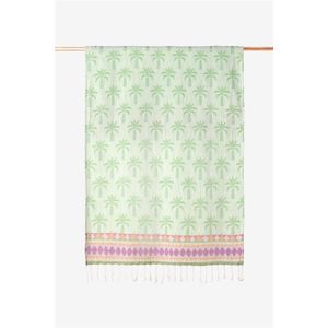 Multicolour hamamdoek met palmboom print