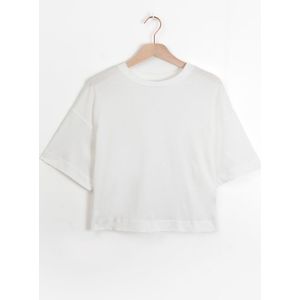 Wit Jersey Cropped T-shirt