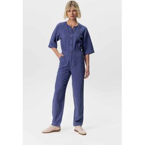 Blauwe Jumpsuit Met Knopen