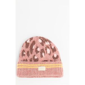 BARTS Roze Beanie Met Leopard Details