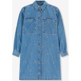 Sissy-Boy - Denim Jurk - Blauw - Met Embroidery - Lange Mouwen - Mini-lengte