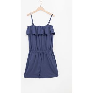 Blauwe Playsuit Met Ruffles