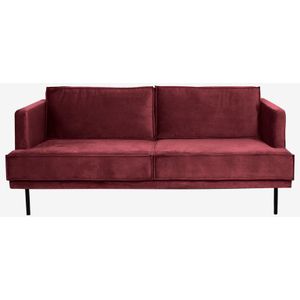 The Duchess Velvet Bank 2,5-zits Wine Red