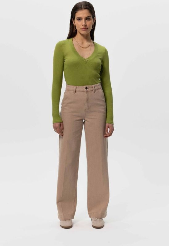 Sissy-Boy - High Waist Wide Leg - Jeans - Beige