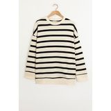 Sissy-Boy - Oversized Sweater - Off-white - Gestreept