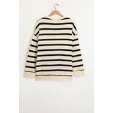 Sissy-Boy - Oversized Sweater - Off-white - Gestreept