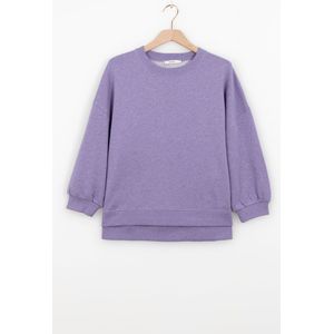 Lavendel Oversized Sweater Met Driekwart Mouwen