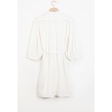 Witte oversized shirt dress