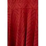 Sissy-Boy - Donkerrode Jurk - Korte Jurk - Met Broderie en Ruffles