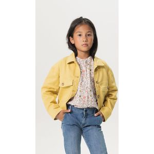 Mosterdgeel Cropped Denim Jasje