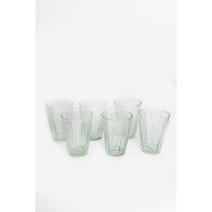Lichtgroene pearl waterglazen