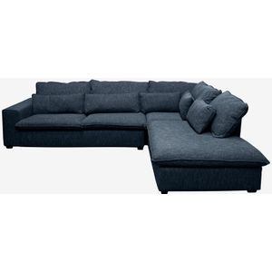 Baron bank 3.5-zits lounge rechts donkerblauw melee