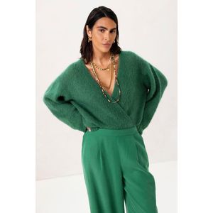 Groene wide leg pantalon