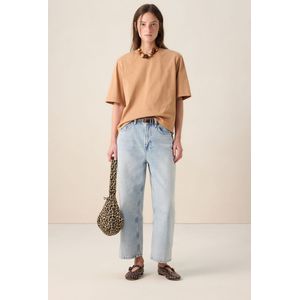 Lichtblauwe cropped jeans