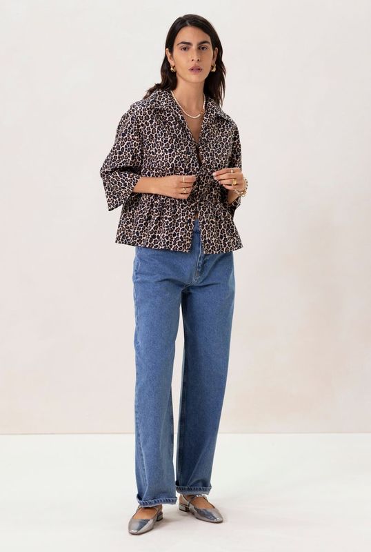 Sissy-Boy - Blouse - Bruin - Leopardprint