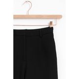 Zwarte mid waist wide leg pantalon