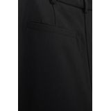 Zwarte mid waist wide leg pantalon