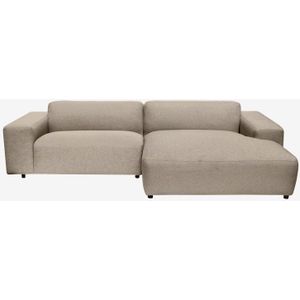 King 3-zits Bank Chaise Longue Rechts Sand