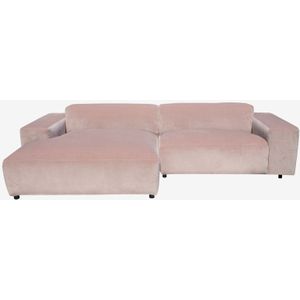 King 3-zits Bank Chaise Longue Links Nude